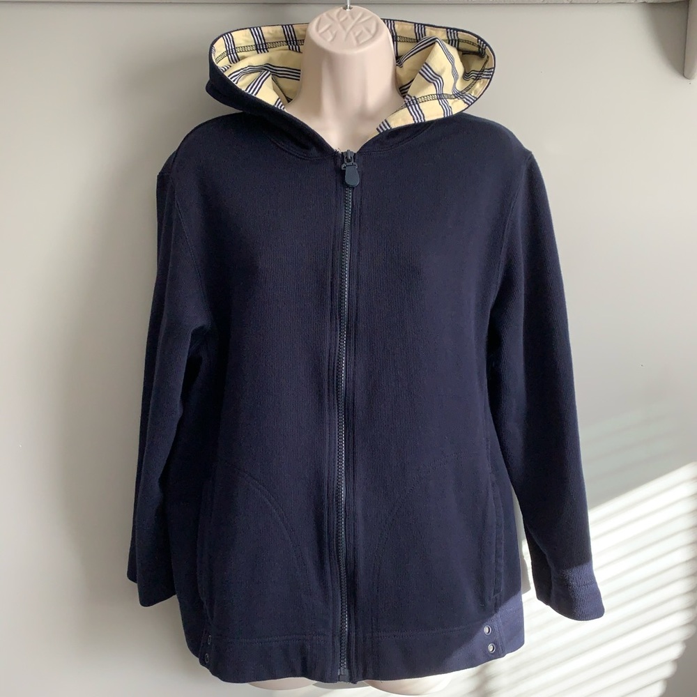 Zip up jacket ONQUE navy yellow contrast sailing